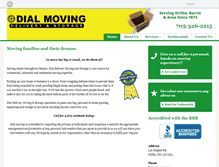 Tablet Screenshot of dialdeliverymoving.com